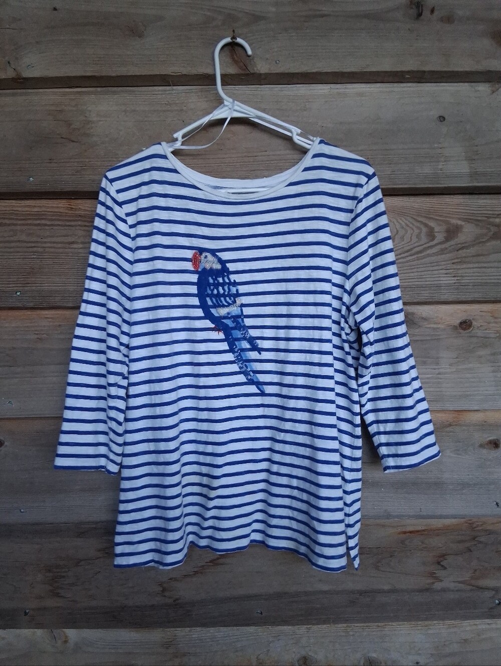 💥5/$13💥Charter Club Striped Sequin Parrot Top